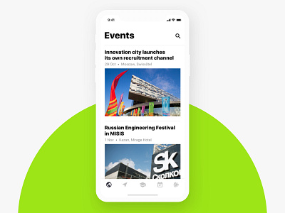 Design Concept for Business School / Events app events ios iphone x ui ux