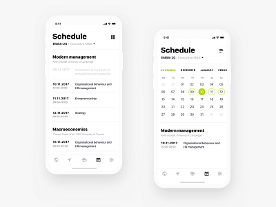 Design Concept for Business School / Schedule