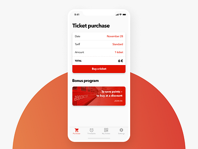 Weekly UI #5 — E-Commerce. Concept for Tickets purchase app ios iphone x ticket app tickets train travel travel app ui ux weeklyui