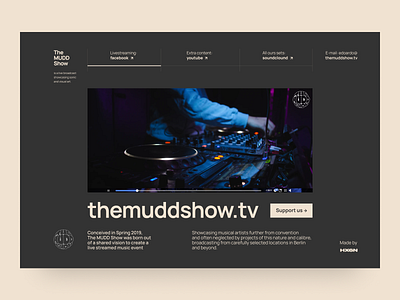 the Mudd Show Streaming berlin club dj interactive interface music night stream streaming techno ui web