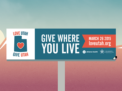 Love Utah Give Utah Billboard billboard illustration