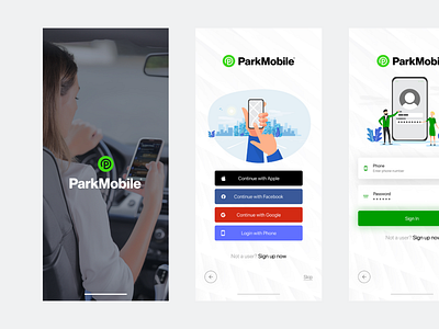 Parking Mobile App Design | Freelance UI/UX Design smart mobility. smart mobility.