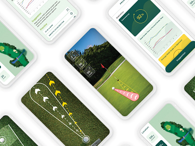 UI UX Freelance GOLF Mobile App Design Project club golf ground players