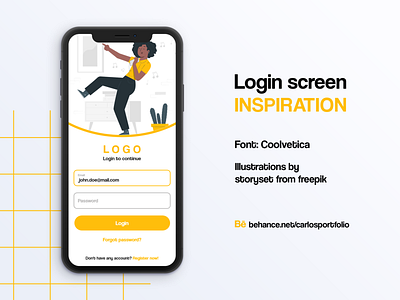 Login screen - Music app app design flat login screen ui uiux ux