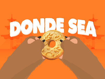 Cerealitas Bumper Ad bear character cookies illustration mixmedia orange photo