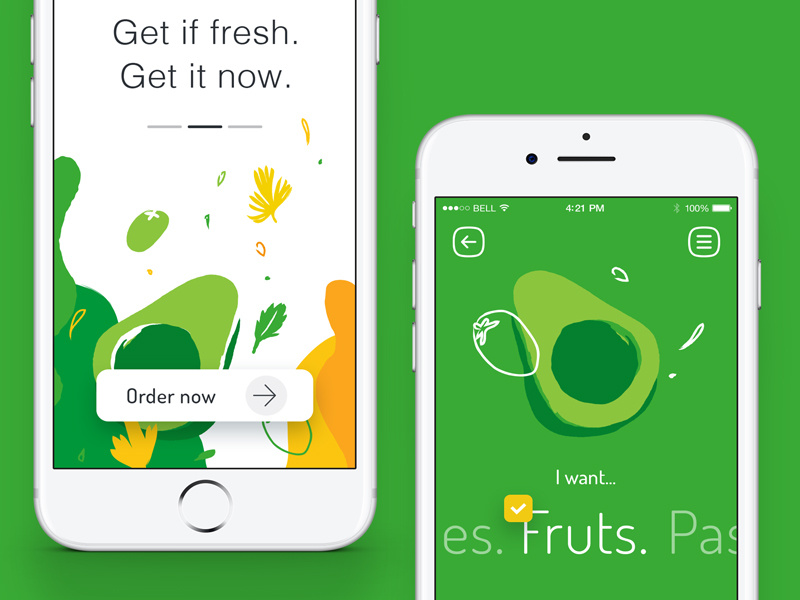 Organic delivery app by André Pires on Dribbble