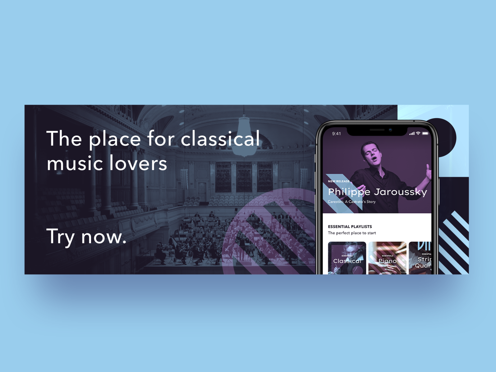 Classical music streaming app branding by André Pires on Dribbble