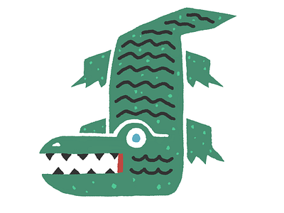 Alligator & Buffalo design folkart hand drawn hand lettering illustration kids book typography vector