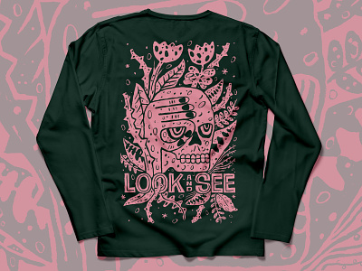 LOOK AND SEE abstract artwork design draw editorial illustration hand drawn hand lettering illustration print making screen print shirtdesign skull typography