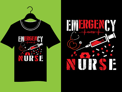 Nurse T-Shirt Design design illustration nurse nurse shirt nurse typography tshirt typography vector