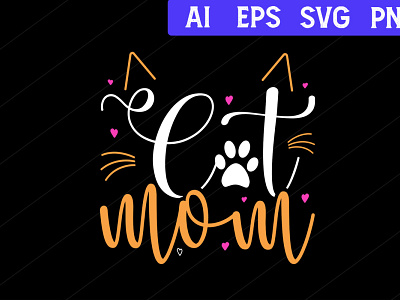 Mothers Day T Shirt Design, Cat Mom SVG