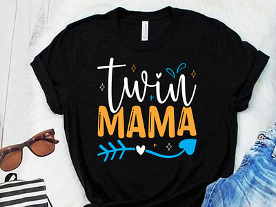 Mom T Shirt. Twin Mama SVG