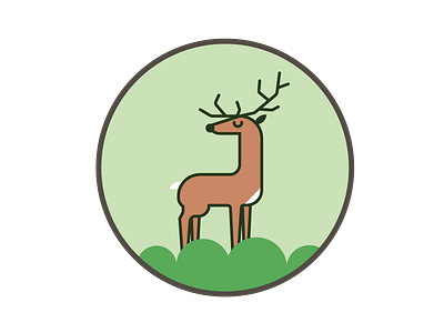 Buck Yeah! animal buck color deer illustration nature outdoors pacific northwest pin shapes simple