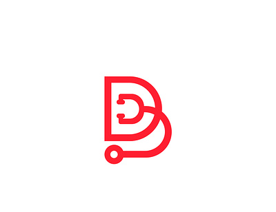 Letter D + Letter B + Stethoscope = Icon awesome awesome logo brand identity branding care clean colorful concept dribble icon logodesign love minimalistic web