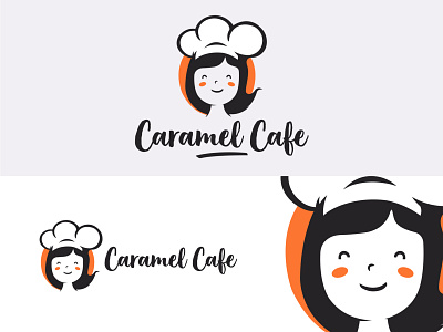 Caramel Cafe bakery brand identity branding cafe character logo colorful design icon illustration logo minimal symbol wheat woman woman portrait