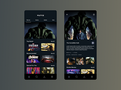 Movie App app design figma mobile movie ui ux