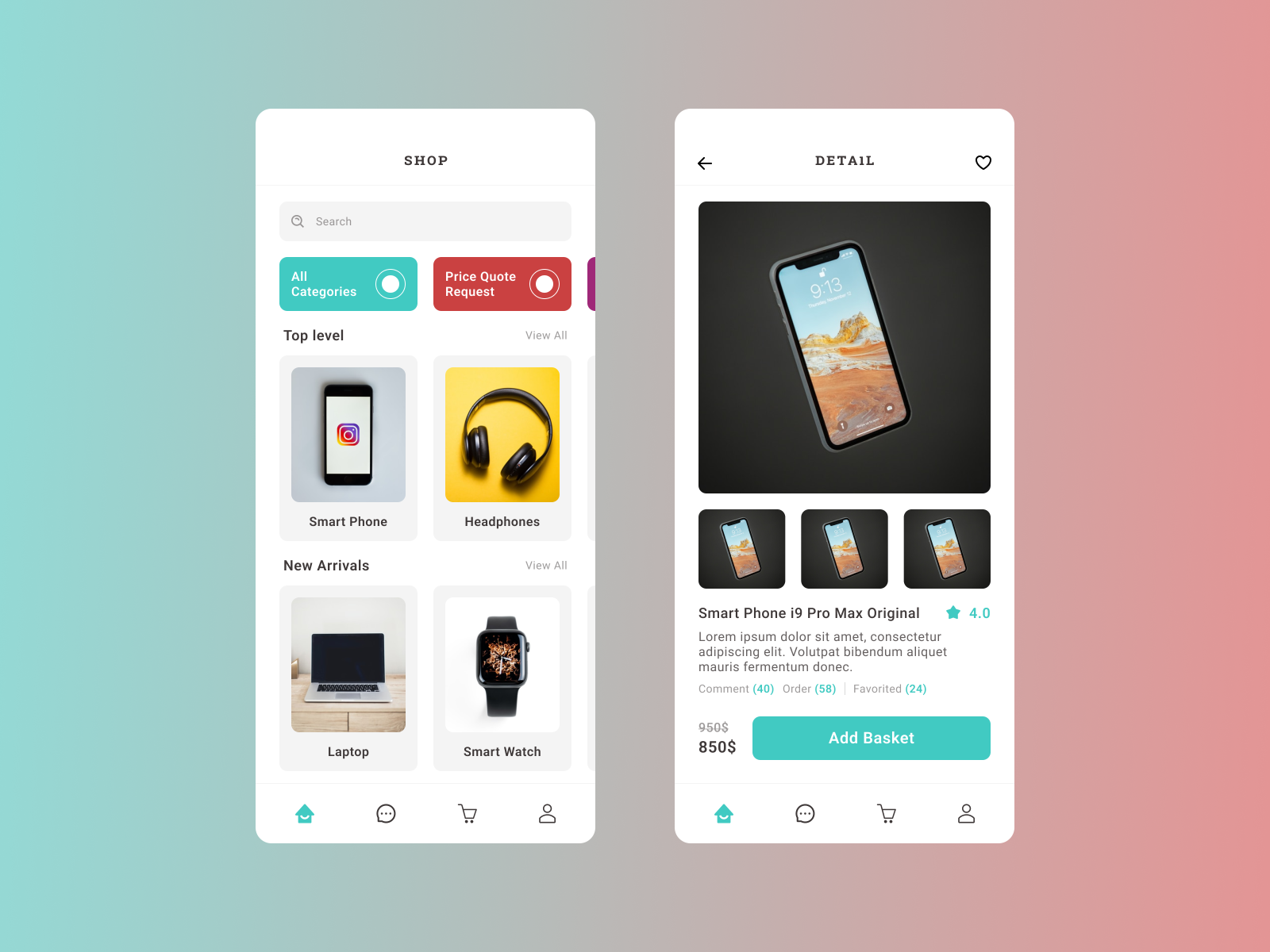 Shopping App by Serdar Idris on Dribbble