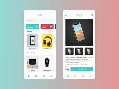 Shopping App app design figma mobile shopping ui ux