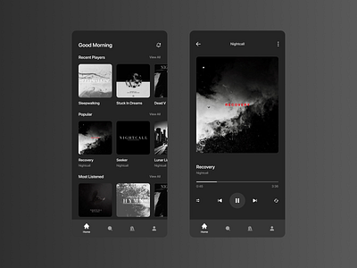 Music App app design figma mobile music ui ux