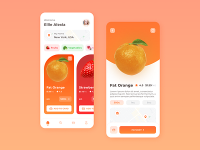 Grocery App app design figma grocery mobile ui ux