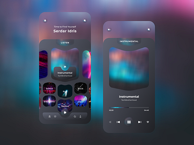 Music App app design figma mobile music ui ux