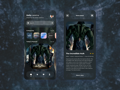 Movie App app design figma mobile movie ui ux