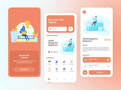 Education App app design education figma mobile ui ux