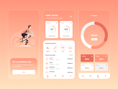 Healthcare App app design figma health mobile ui ux
