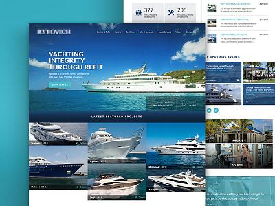 Yachting Website boat design icons responsive social ui user interface ux website yacht