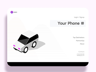 Simple Login Interaction For A Car Rental Platform animation app design isometric illustration login design login page login screen motion design otp ui ux