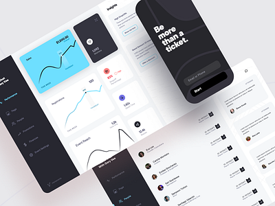 Events App dashboard ui design saas app saas design ui ux