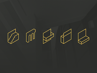 Construction building Icons 3d drawing icons isometric line simple