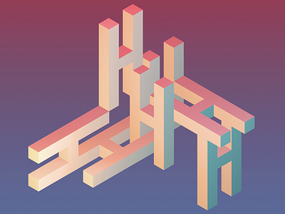 Monument H 36daysoftype 3d ae after effects c4d cinema4d isometric type typography
