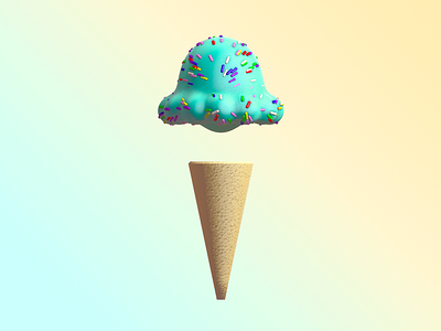 I is for Ice Cream! 36daysoftype 3d ae after effects c4d cinema4d type typography