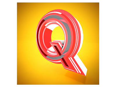 Qrazy 36daysoftype 3d ae after effects c4d cinema4d type typography