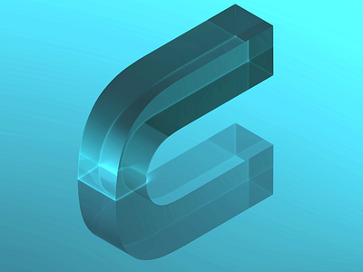 Reflective U 36daysoftype 3d ae after effects c4d cinema4d type typography