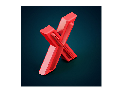 X marks the spot 36daysoftype 3d ae after effects c4d cinema4d type typography