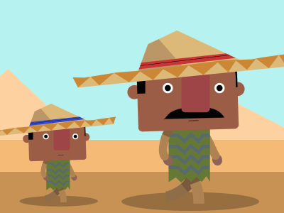 Hijo y Papi ae aftereffects animation character character animation loop simple sombrero taco