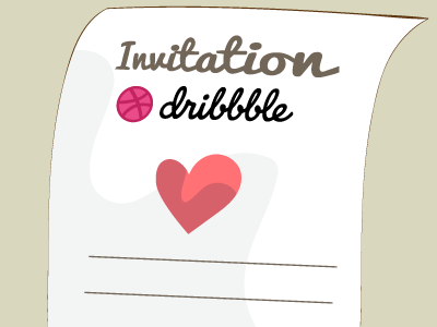 Dribble Invitation animation heart invitation letter pulse svg