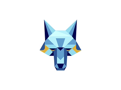 W-OOF badge dog head icon logo vector wolf
