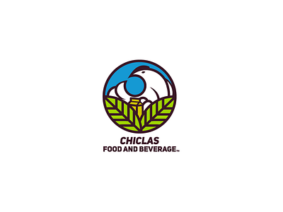 Chiclas chicken food identity logo mark