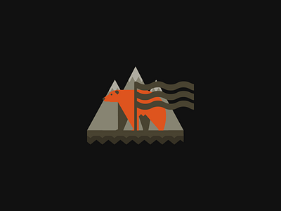 B 2 bear bear logo flag logo mountain vector