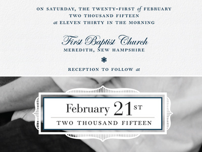Wedding Details invitations print typography