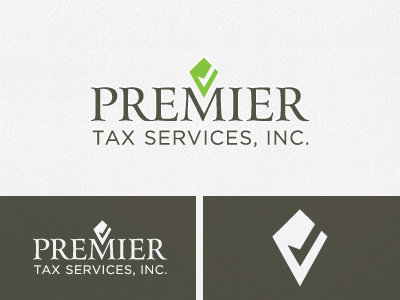 Premier Tax Logo brand identity logo