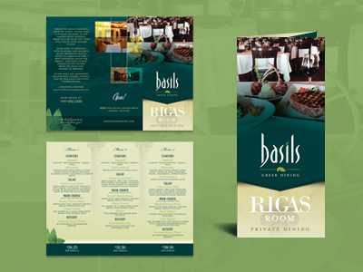 Basils Trifold Brochure brochure design print