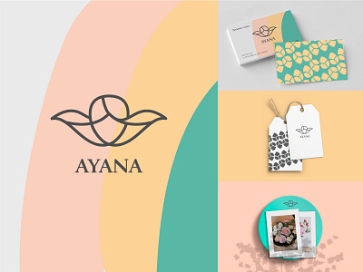 Ayana Florist brand branding business card design flowers graphic design instagram logo logomark natural nature tag visual identity