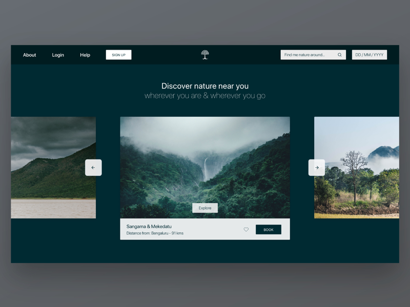 Landing Page - 003 | Daily UI minimal clean darkui fresh nature website uxdesign uidesign uiux landingpage dailyui