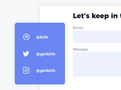 Contact form element for Kith 01 branding contact design form kit kit ui kith sketch ui