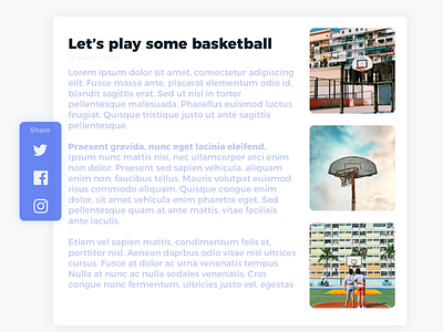 Single blog post basketball blog kit kith social ui ux