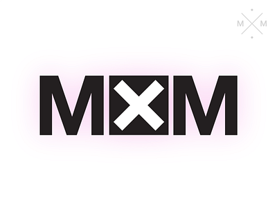 MXM Personal Branding Identity badge branding design flat icon logo minimal typography vector